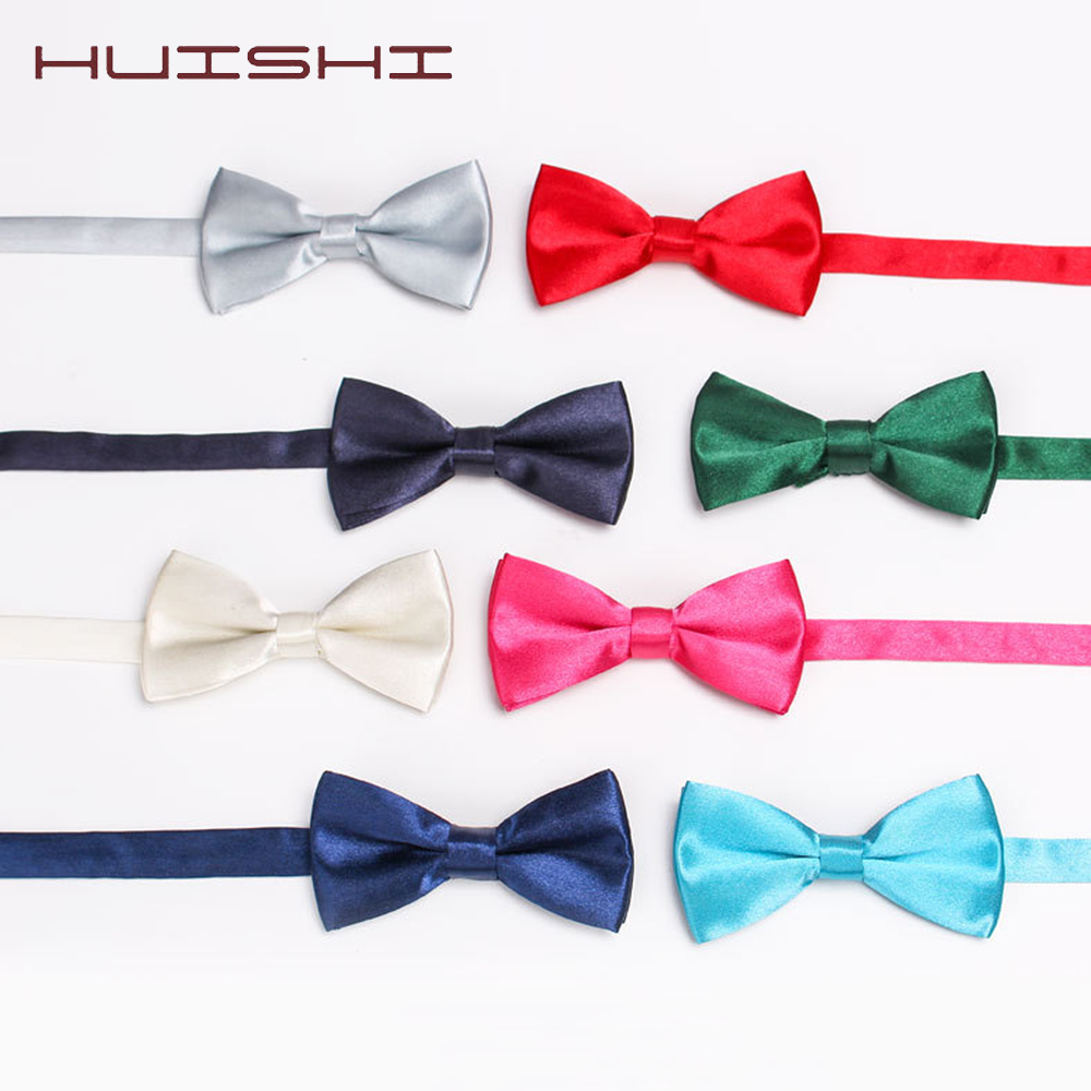 HUISHI 34 Farben Solide Mode Bowties Bräutigam Kinder Formale Bunte Kinder Krawatte Grün Ehe Schmetterling Hochzeit Bogen krawatten