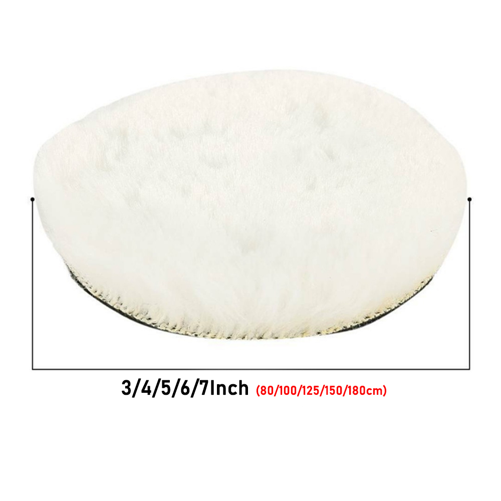 5 pçs 3/4/5/6/7 Polegada almofada de polimento de carro círculo lã macia depilação almofada kit de ferramentas polimento automático detalhando produtos de limpeza