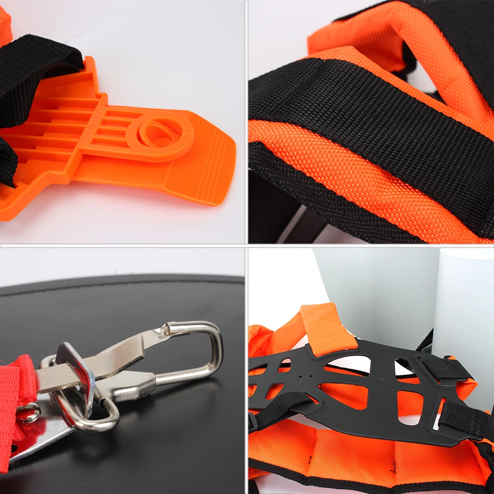Double Shoulder Harness Strap W Shape Strimmer Padded Belt Comfortable Labor Saving for Brush Cutter Trimmer Garden Pruner