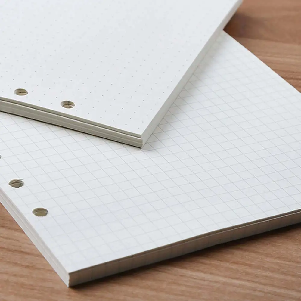 Chất Lượng Cao Nhẫn Chất Kết Dính Xách Tay A5 Cá Nhân A6 A7 Lắp Nạp Lại 6 Lỗ Rời Lá Xoắn Ốc Nhật Ký Người Lập Kế Hoạch Nhân Bên Trong giấy 100G