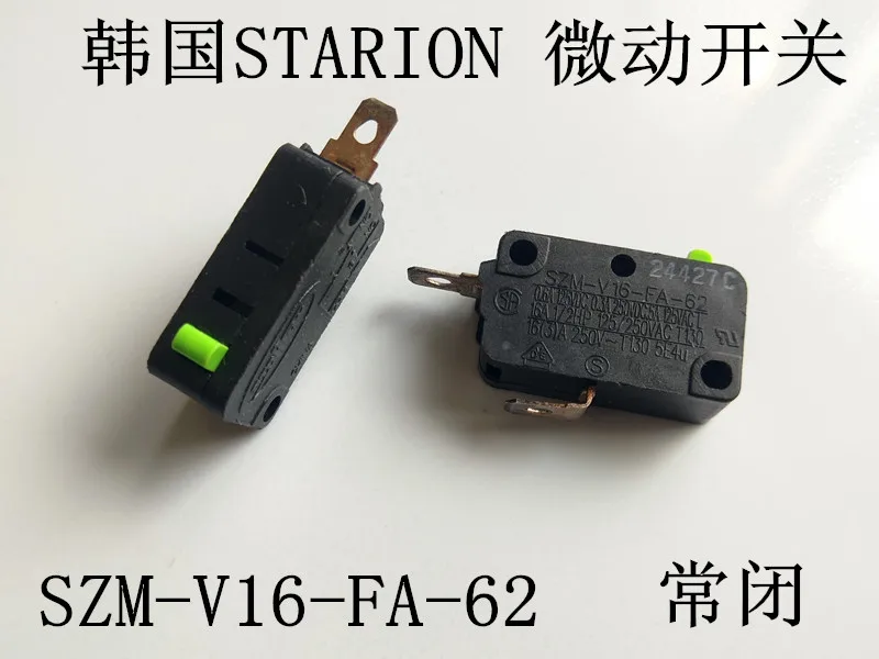 Microinterruptor STARION original de Corea, 1 ud., 100% nuevo, SZM-V16-FA-62, normalmente cerrado