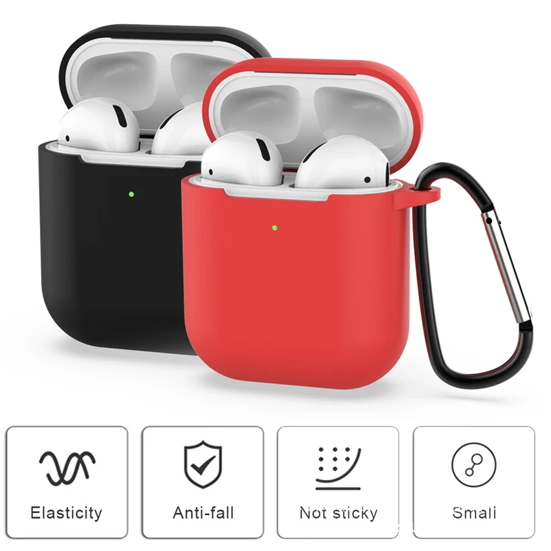 Funda para Apple Airpods funda protectora de silicona para auriculares Bluetooth para Apple Airpods funda 1 y 2 funda a prueba de golpes