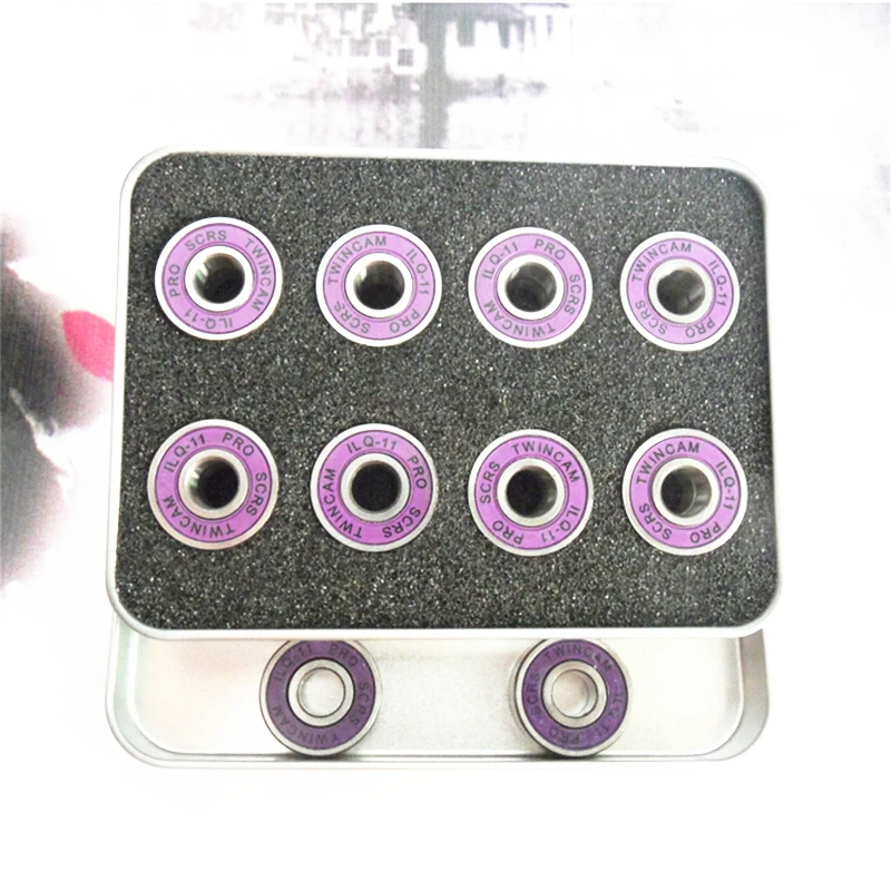 ILQ-11 Chịu Lực Nội Tuyến Bánh Lăn Xe Trượt Ván Trượt 608 608z Vòng Bi Thép Mạ Chrome Cho SEBA FSK Trượt Dốc Tốc Độ 16 Cái/lốc