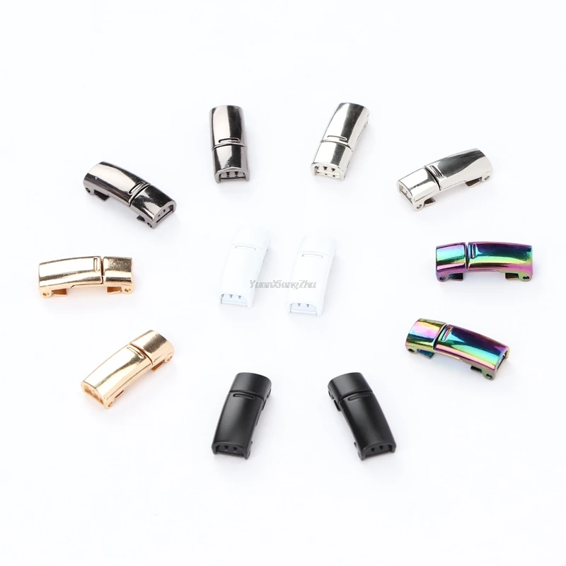 4 pcs/1 คู่ใหม่โลหะเชือกผูกรองเท้าแม่เหล็กหัวเข็มขัด Shoelaces ล็อคแม่เหล็กรองเท้า AF1 รองเท้าผ้าใบชุดโลหะ Laces หัวเข็มขัด