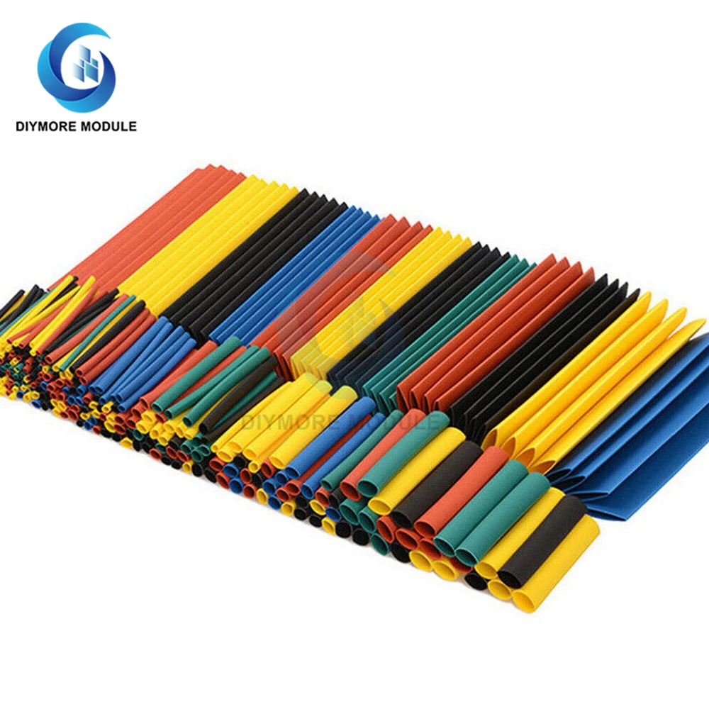 400 Cái/lốc Polyolefin Nhiệt Bộ Ống 3.5Mm/8 Kích Cỡ 1-14Mm 2:1 Ống Co Nhiệt cách Nhiệt Co Ống Dây Cáp
