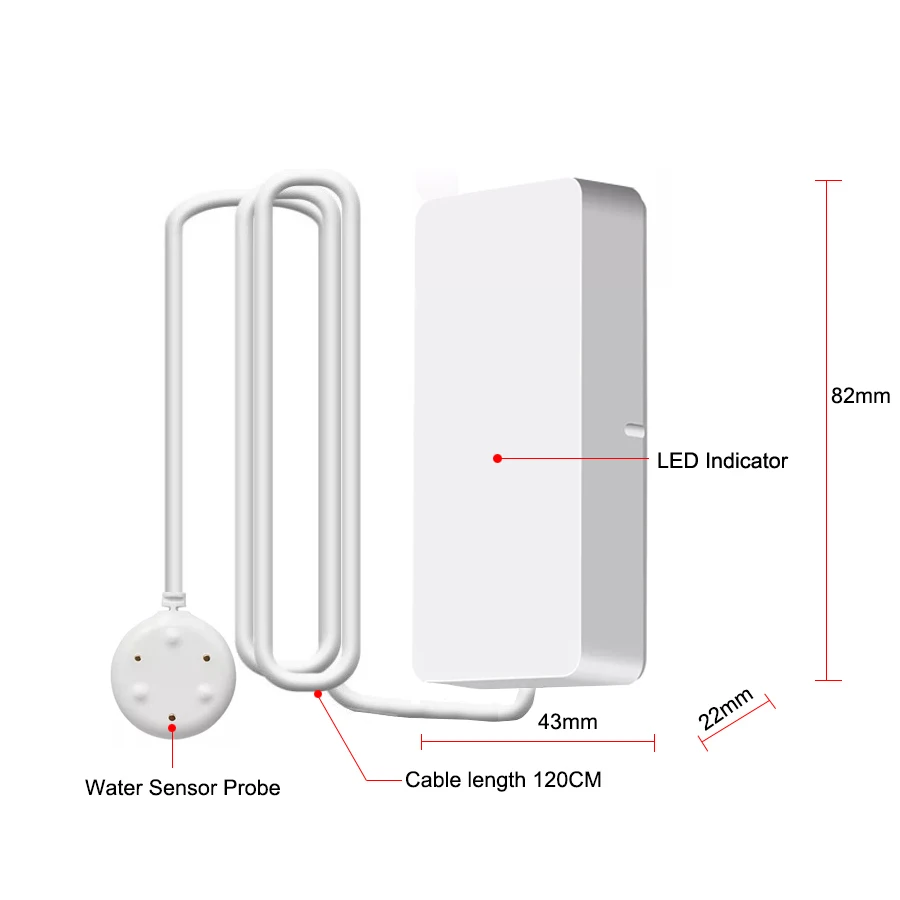 Tuya Smart WIFI/Zigbee Wasser Leck Sensor Detektor Flut Alarm Überlauf Sicherheit Alarm System Wasser Leckage Alarm Smart Leben app