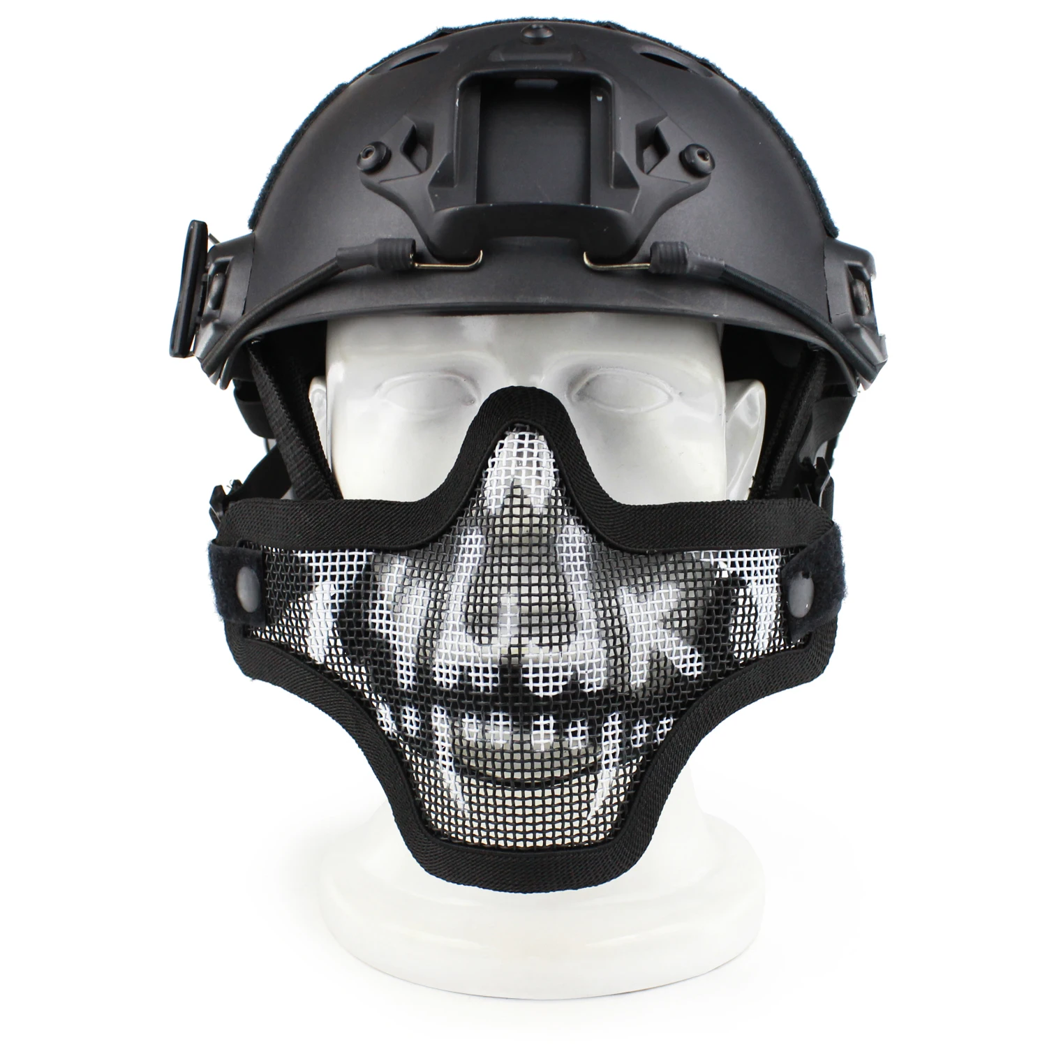 ใหม่การล่าสัตว์ยิงครึ่งหน้ากากโลหะตาข่าย Breathable ปรับ FAST HELMET