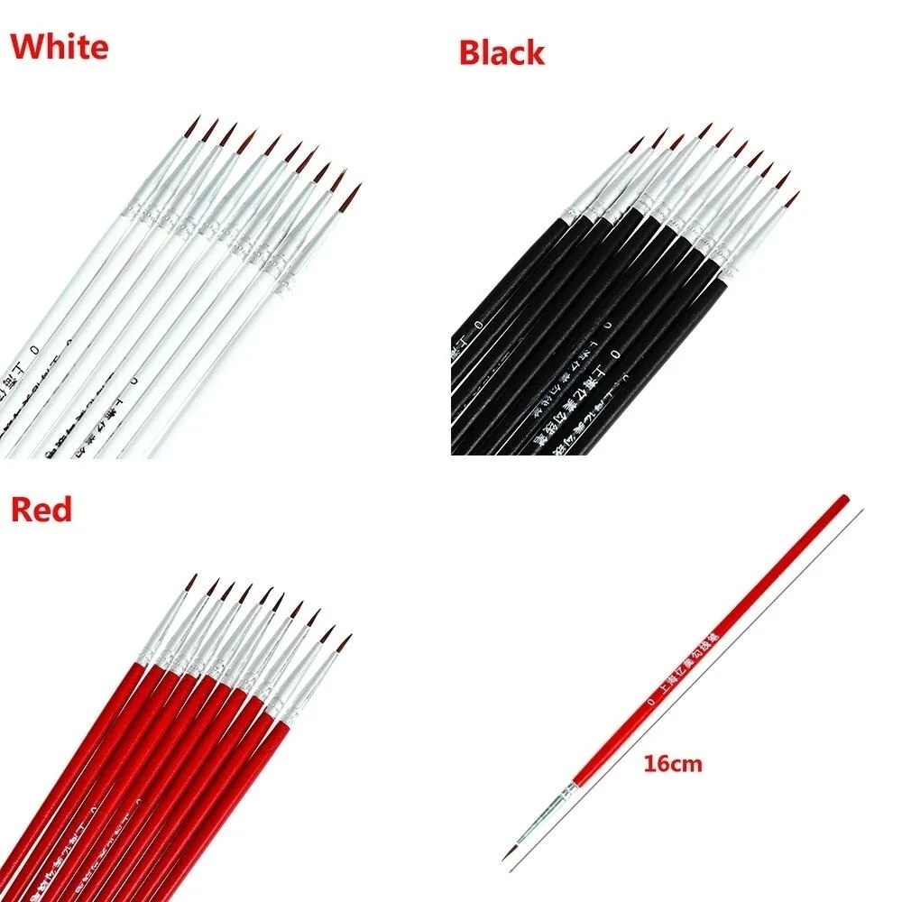 10 Cái/bộ Mỏng Nghệ Thuật Tiếp Liệu Vẽ Tay Acrylic Móc Dây Chuyền Bút Sơn Tranh Cọ Vẽ