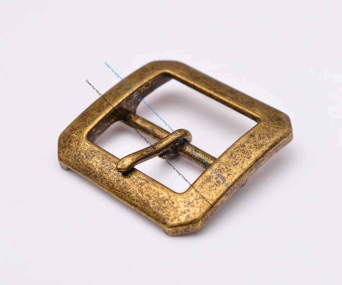 Forte resistente resistente ocidental cowboy resistente de bronze retangular centro barra pino cinto fivela substituição apto 40mm cinta