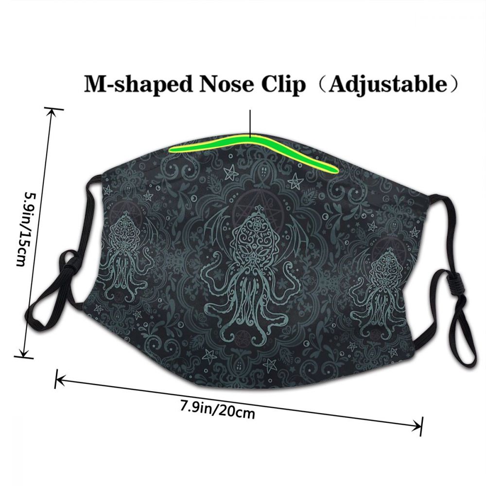 Cthulhu Mythos Lovecraft Horror Große Alte Diejenigen Mascarilla Lavables Kühlen Designer Gesicht Maske