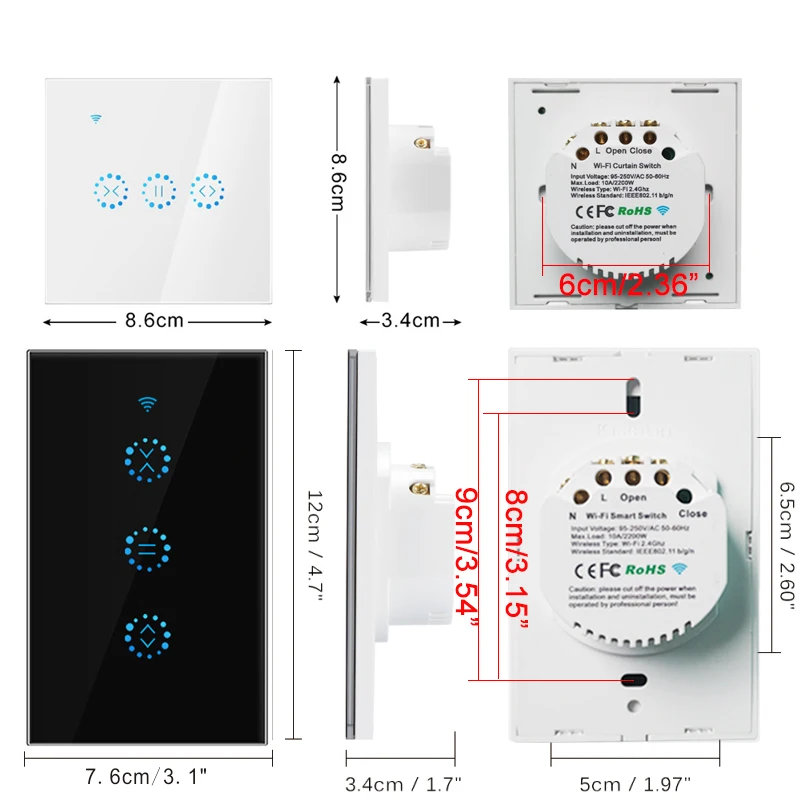 EWeLink-Interruptor de persiana inteligente, enrollador automático para persianas, funciona con WiFi, tiene motor eléctrico y se controla por voz a través de Alexa