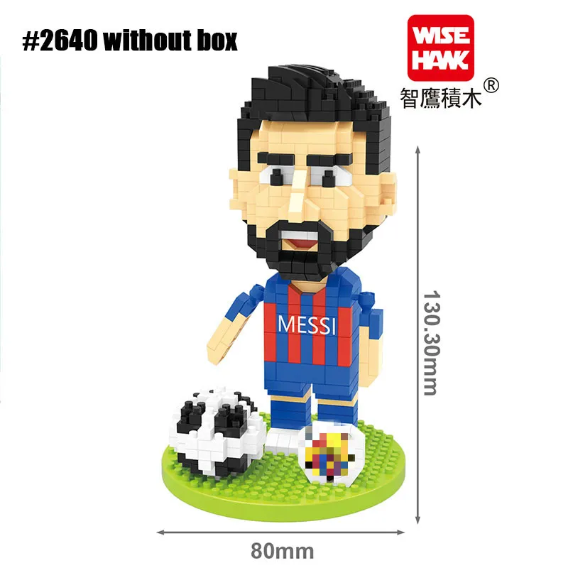 Cầu Thủ Bóng Đá Số Liệu Mini Khối 3D Mẫu Hoạt Hình Viên Gạch Anime DIY Micro Khối Xây Dựng Đồ Chơi Hành Động Trẻ Em Quà Tặng Kim Cương Size