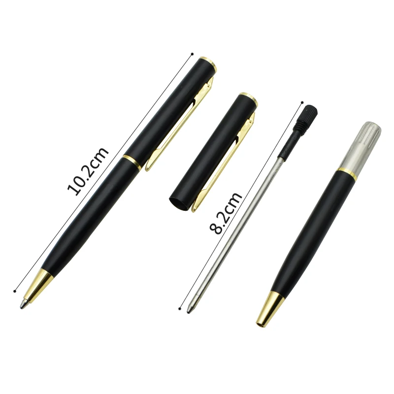 Mini rotierender Kugelschreiber im Taschenformat, Metallmaterial, 0,7 mm, schwarze blaue Tinte, Nachfüllung, Kugelschreiber, Büro, Schulbedarf, Schreibwaren