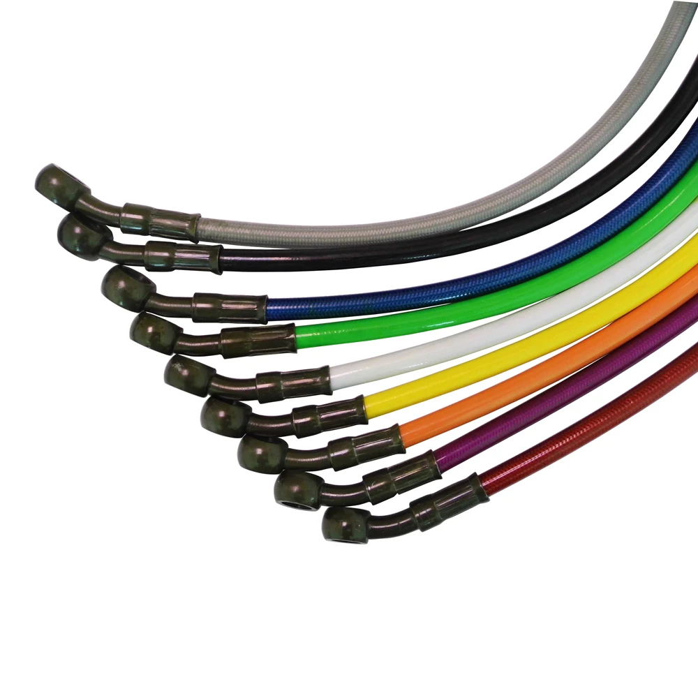10Mm 28 Độ Xe Máy Bụi Bẩn Xe Đạp Bện Dây Phanh Thép Ống Cáp Thủy Lực Đàn Banjo Ống 270Mm-1500mm Cho Đa Năng Đua Xe