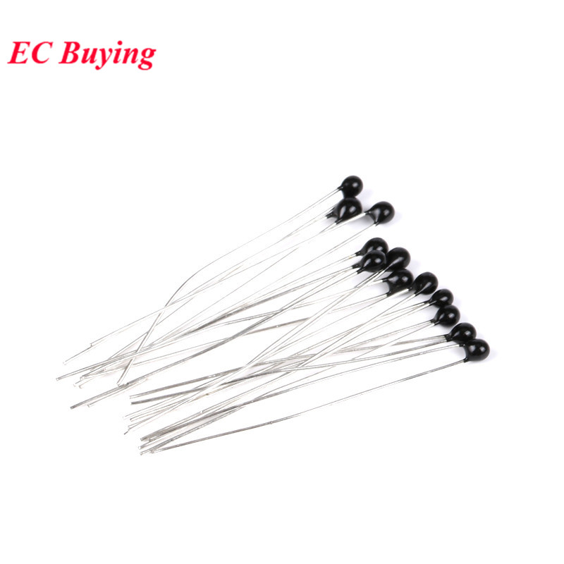 20pcs NTC Thermistor Thermal Resistor MF52 NTC-MF52-103/3435 10K ohm R 103 3435 B Value 1% Thermal Resistor Temperature Sensor