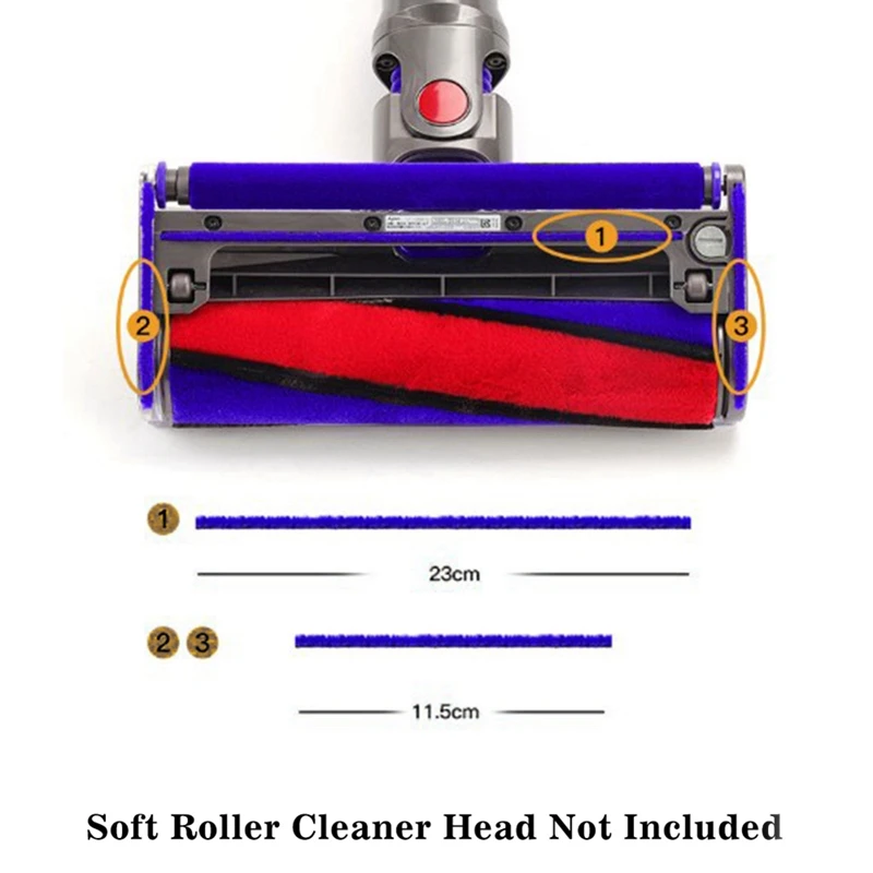 Bộ 6 Mềm Mại Sang Trọng Que Cho Dyson V6 V7 V8 V10 V11 Hút Mềm Đầu Cán Phụ Kiện Thay Thế Các Bộ Phận