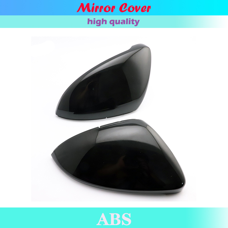 新しいフォルクスワーゲン VW ゴルフ MK7 7.5 GTI 7 ゴルフ 7 R トゥーラン L 車のサイドウイングバックミラーカバーカーボンファイバーパターン黒カバー