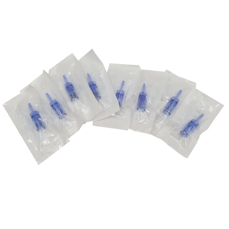 10 Chiếc Dr Bút A6 Kim Hộp Mực Microneedling Máy Bằng Lưỡi Lê Derma Bút A1 M5 M7 N2 E30 Thay Thế Tem 9 12 24 36 42 Pin Nano