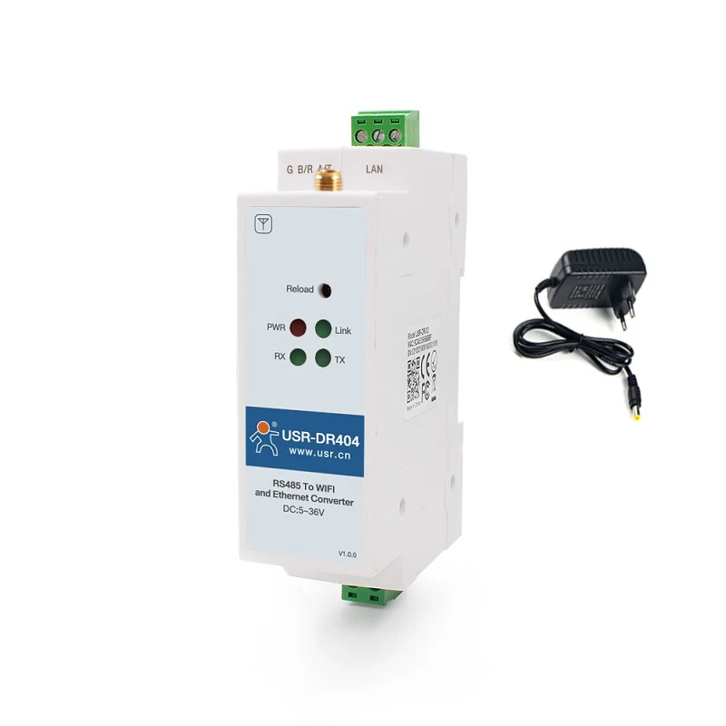Rail-Type Din-Rail Wifi Seriële Server Draadloze Rs485 Naar Ethernet Industriële Seriële Module USR-DR404