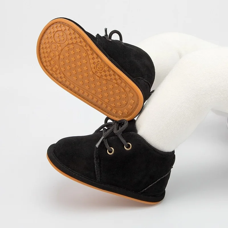 KIDSUN รองเท้าเด็กชายฝ้ายคลาสสิก Non-Slip Soft-Sole ยางเด็กวัยหัดเดินรองเท้าเด็กทารก First walkers 3สี