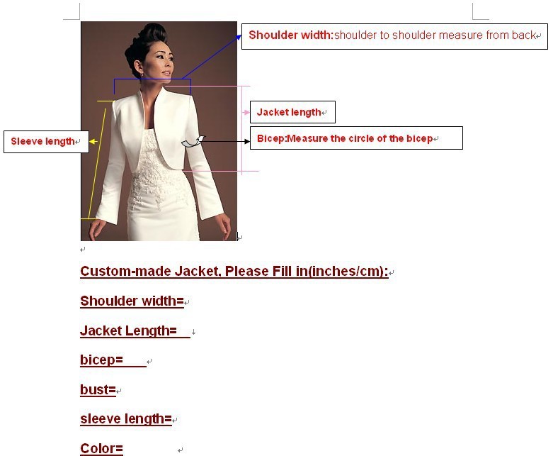 Customized Cheap Long Sleeves Wedding Jacket Wraps Bolero Satin Women winter wedding cape Wrap Shrug For Evening Dresses