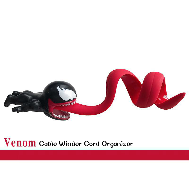 Venom Wire soporte de línea de datos figura de acción juguetes Cable USB Protector