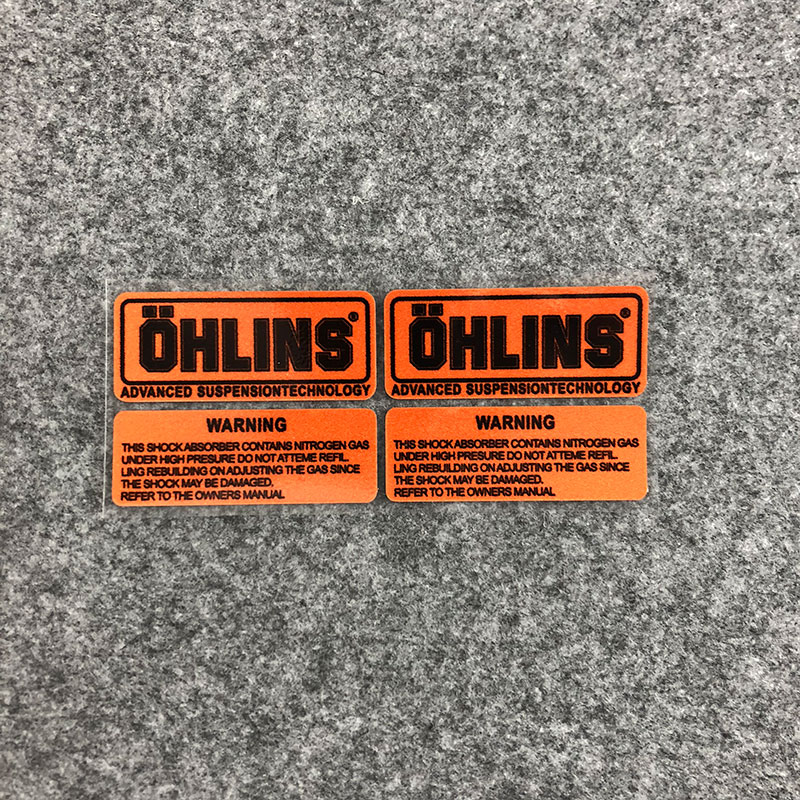 Reflective OHLINS Racing Suspension shock Motorcycle Accessories Decal Sticker Modification decoration Waterproof For Suzuki