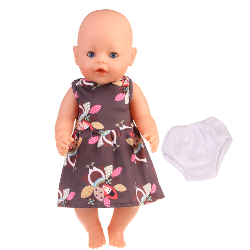 新しい 43 センチメートル生まれた赤ちゃん人形の服帽子ドレス 18 インチ 1/3 BJD 人形白靴下下着女の子のための