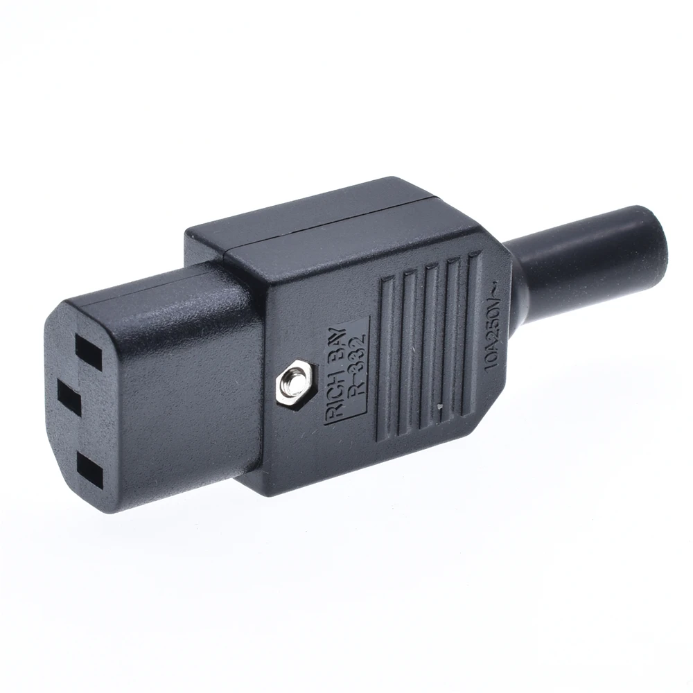 IEC rewireable plug C13 Industrial plugs and socket 1 buyer high-quality UL certification 10A 25v Power connector plug