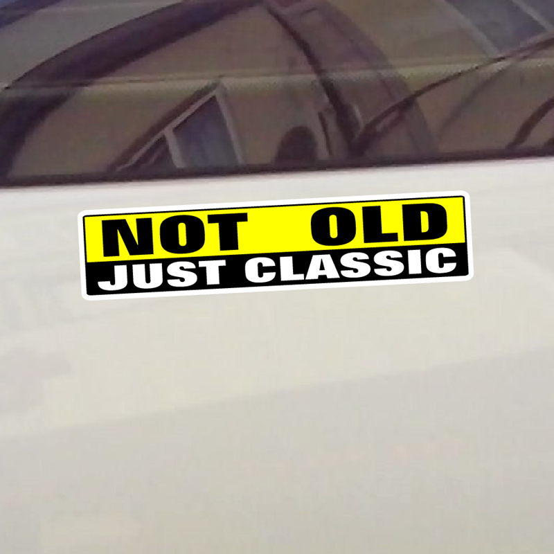 Stiker Mobil Reflektif Tahan Air Decal Teks Klasik Tidak Lama 2 Buah 15Cm X 3.5Cm