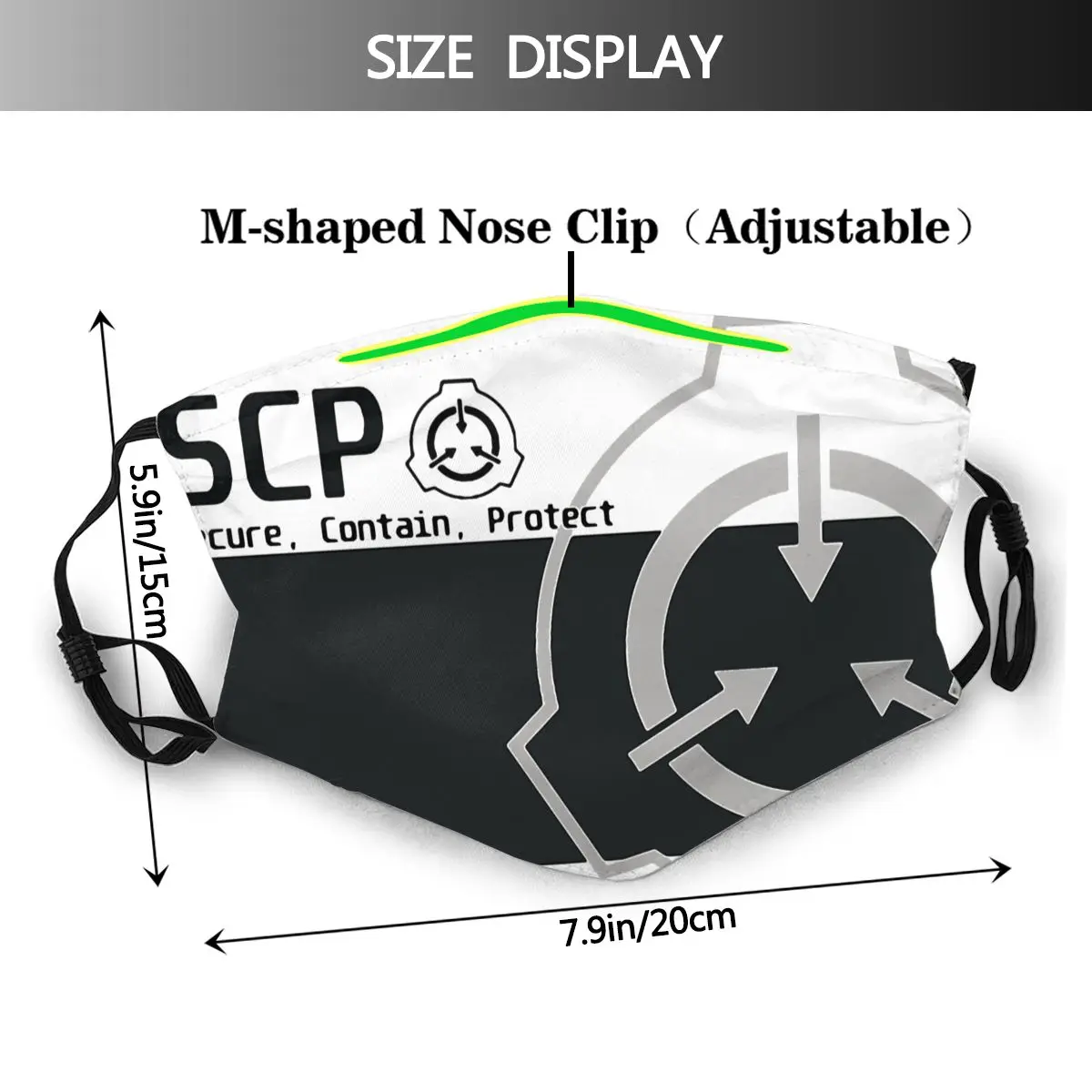 ปลอดภัยมีปกป้อง Unisex หน้ากาก SCP Foundation สวมองค์กร Wasbaar แฟชั่นผ้าหน้ากากตัวกรอง