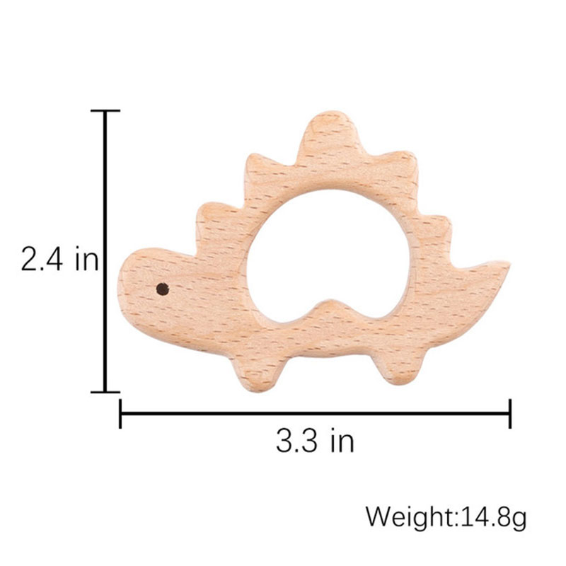 10 PC ไม้ Teether สัตว์ Beech Teething จับไม้สัตว์ของเล่นหนู Baby Teether จี้ DIY Pacifier CHAIN สินค้าเด็ก