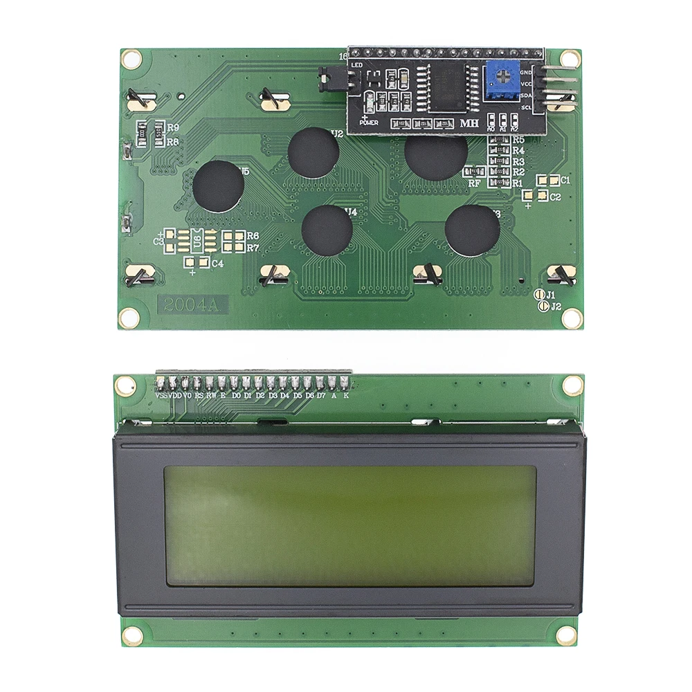 LCD2004+I2C LCD2004 20x4 2004A Módulo adaptador de interfaz serie LCD IIC de caracteres de pantalla azul y verde