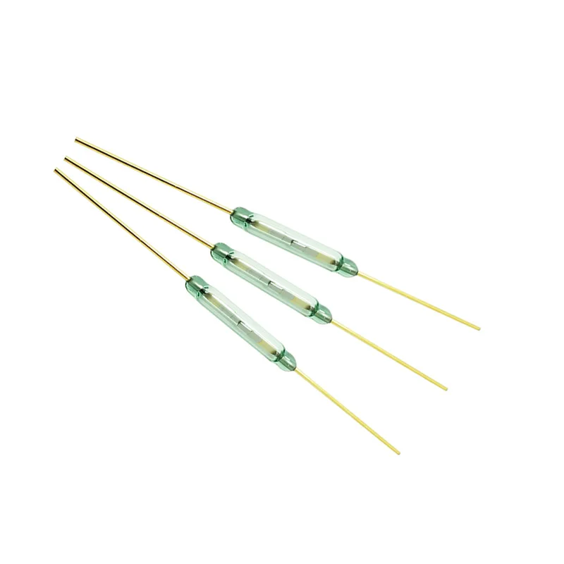 10Pcs/Lot MKA-14103 Tone Leads Glass N/O SPST Reed Switch 10-15AT 2*14MM Normally Open Magnetic Switch MKA14103 New Good Quality