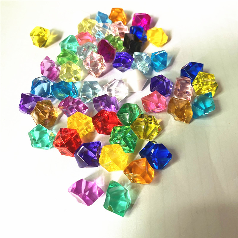 Bộ 50 14*11Mm Acrylic Pha Lê Kim Cương Cầm Đồ Không Đều Đá Cầm Cờ Game Miếng Cho Ban Phụ Kiện Games 22 màu Sắc
