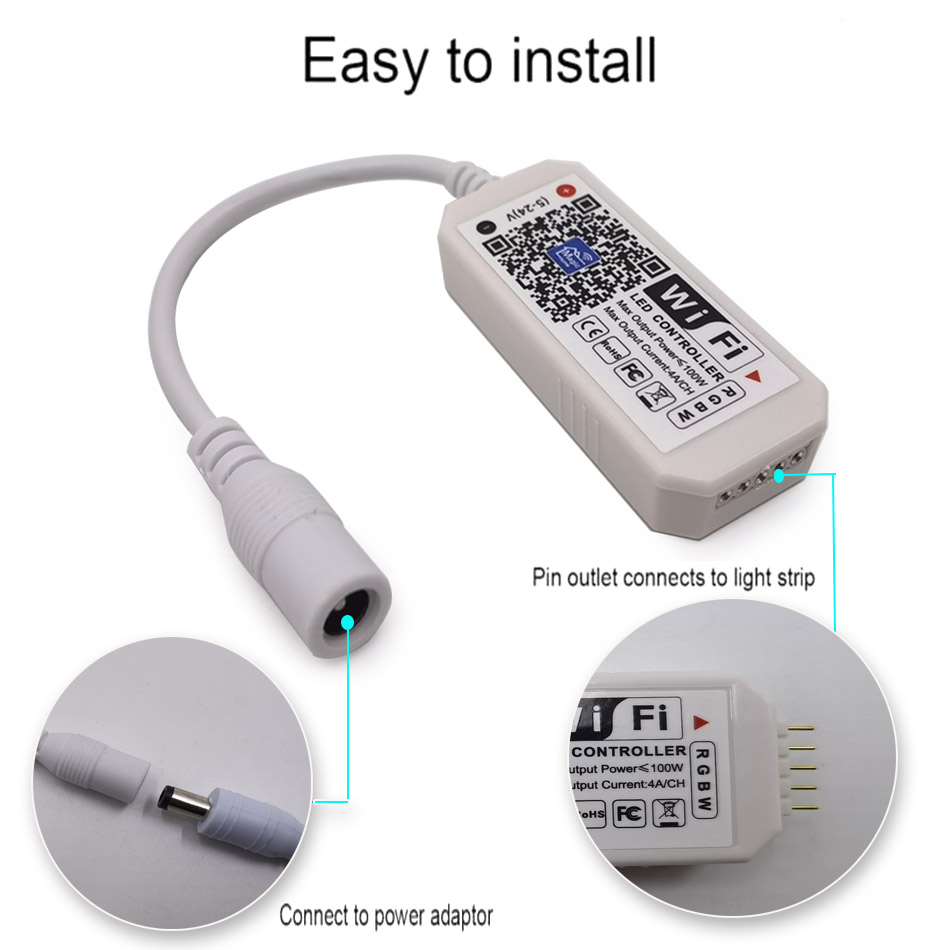 Magic Home Mini RGB RGBW WiFi Controller DC12-24V Für Led Streifen Panel Licht Timing Funktion 16 Millionen Farben Smartphone Steuerung