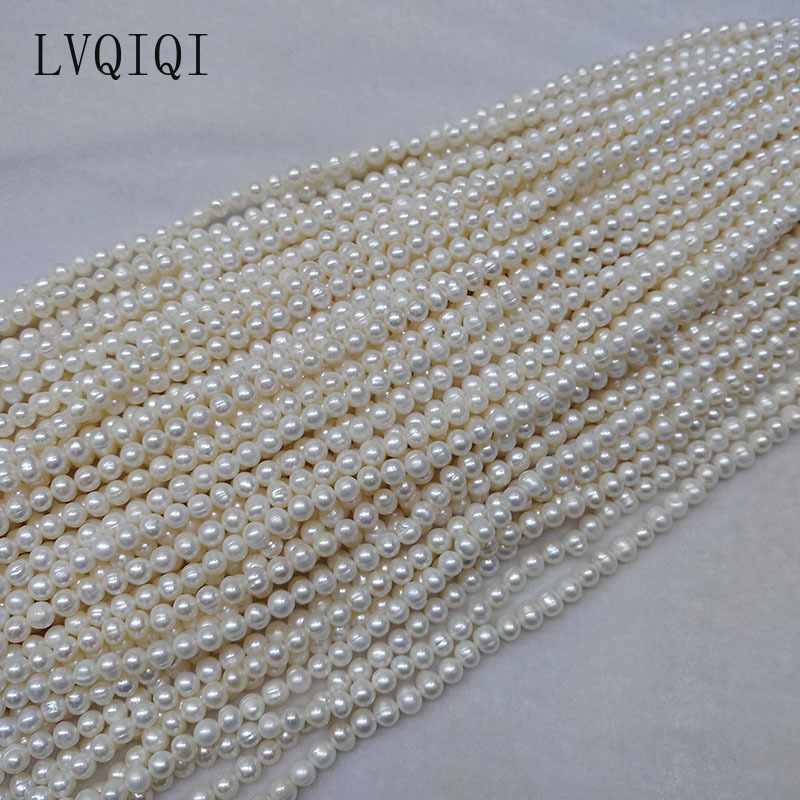 Cuentas de perlas naturales de agua dulce de alta calidad, 36cm, cuentas redondas de perlas sueltas para DIY, collar, pulsera, fabricación de joyas