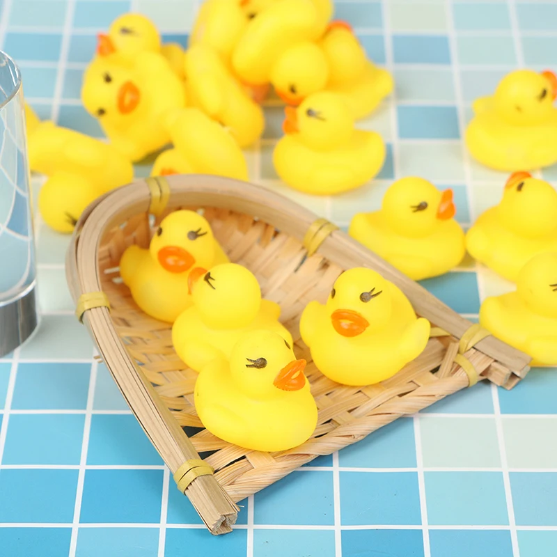20ชิ้น/ถุงยางสีเหลืองเป็ดอาบน้ำเด็กน้ำของเล่นเด็กของขวัญของเล่นขายส่งราคาถูก