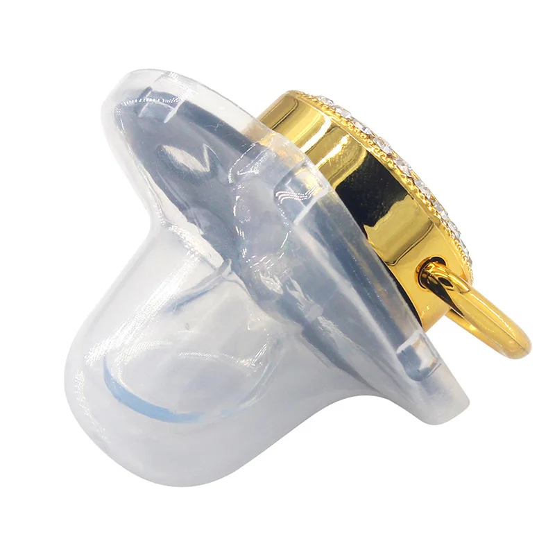 Màu Đen Sang Trọng Núm Vú Giả Dây Chuyền Kẹp Có Nắp Tên Ban Đầu Thư Núm Vú Silicone Giữ Cá Tính Núm Vú Giả Sơ Sinh Cho Bé