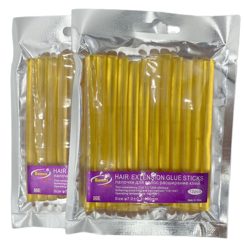 24 PCS/Lot diameter 7 x 100 mm Hair Extension Glue Sticks Hot Melt Glue Stick for hair extension 3 color