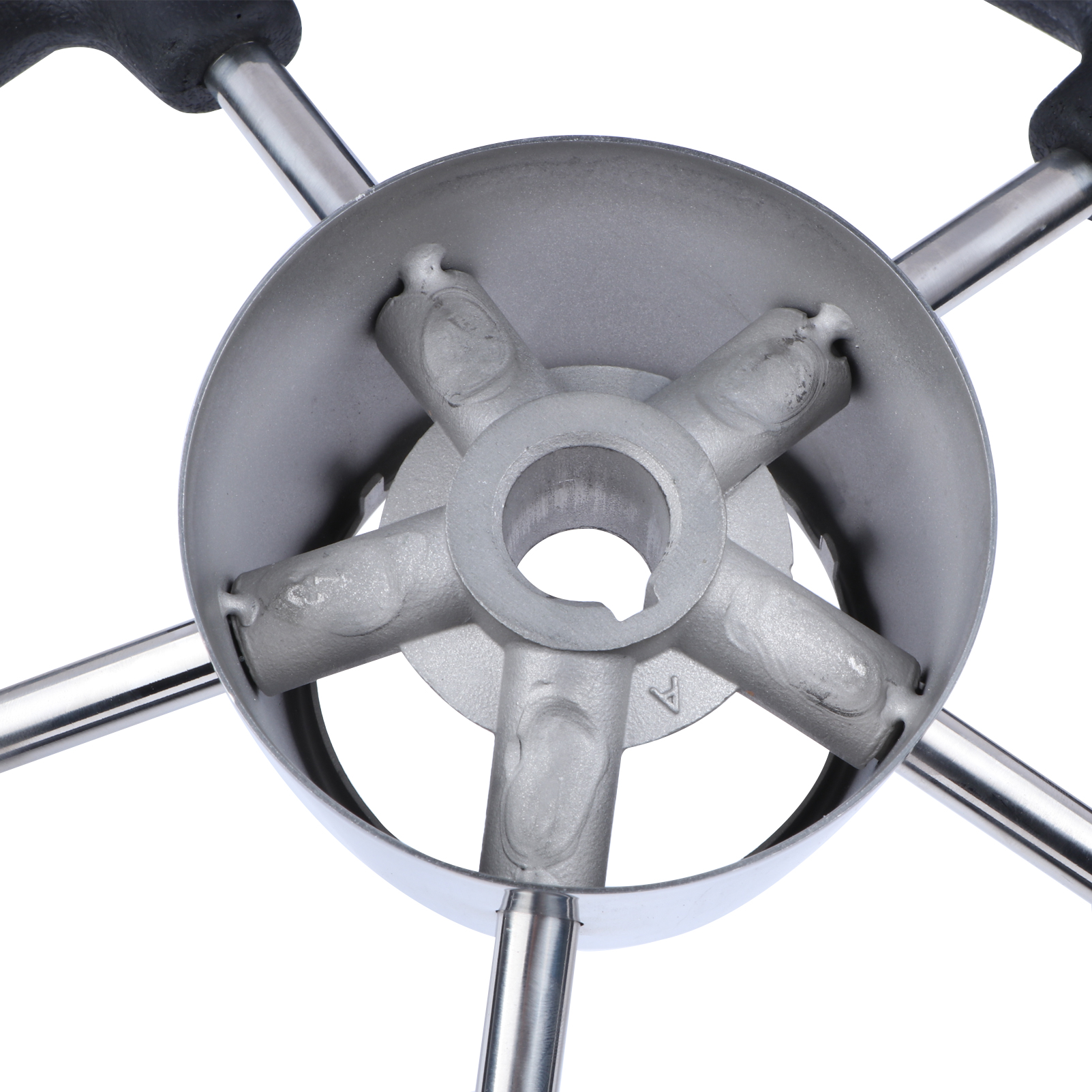 Acessórios para barcos marinho 11 polegadas de aço inoxidável 5 raios destruidor volante com espuma preta