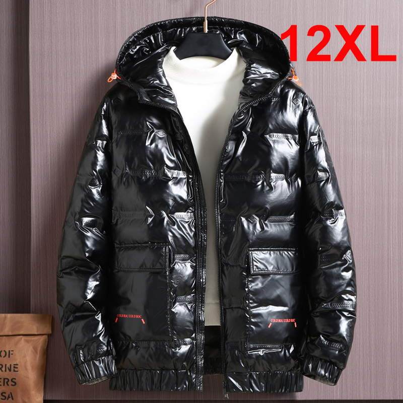 Männer Winter Parka 12XL 11XL 10XL Plus Größe Jacken Männer Verdickte Warme Mit Kapuze Mäntel Männliche Oberbekleidung Große Größe Männer glänzende Jacke