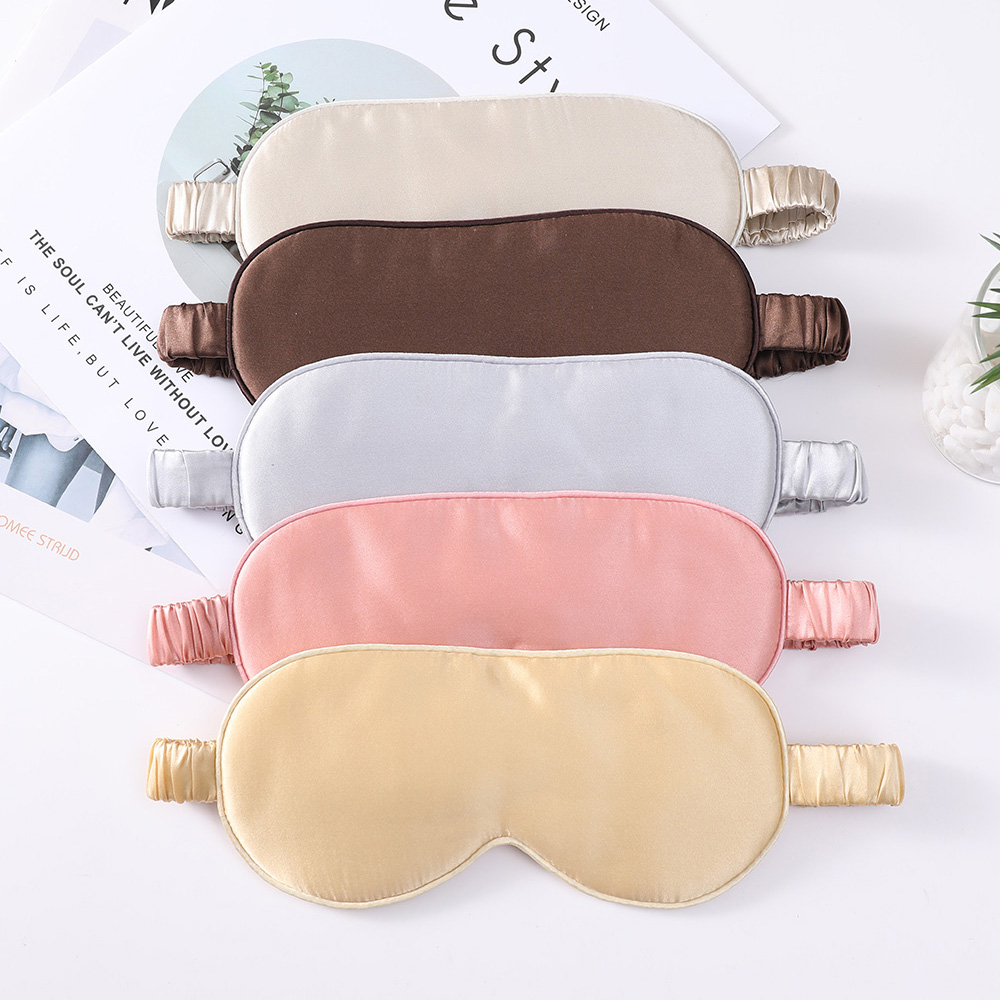 Mascarilla para dormir 100% seda morera para hombre y mujer, cubierta para ojos, venda grande para oscurecimiento total, tamaño 20x8,5 cm