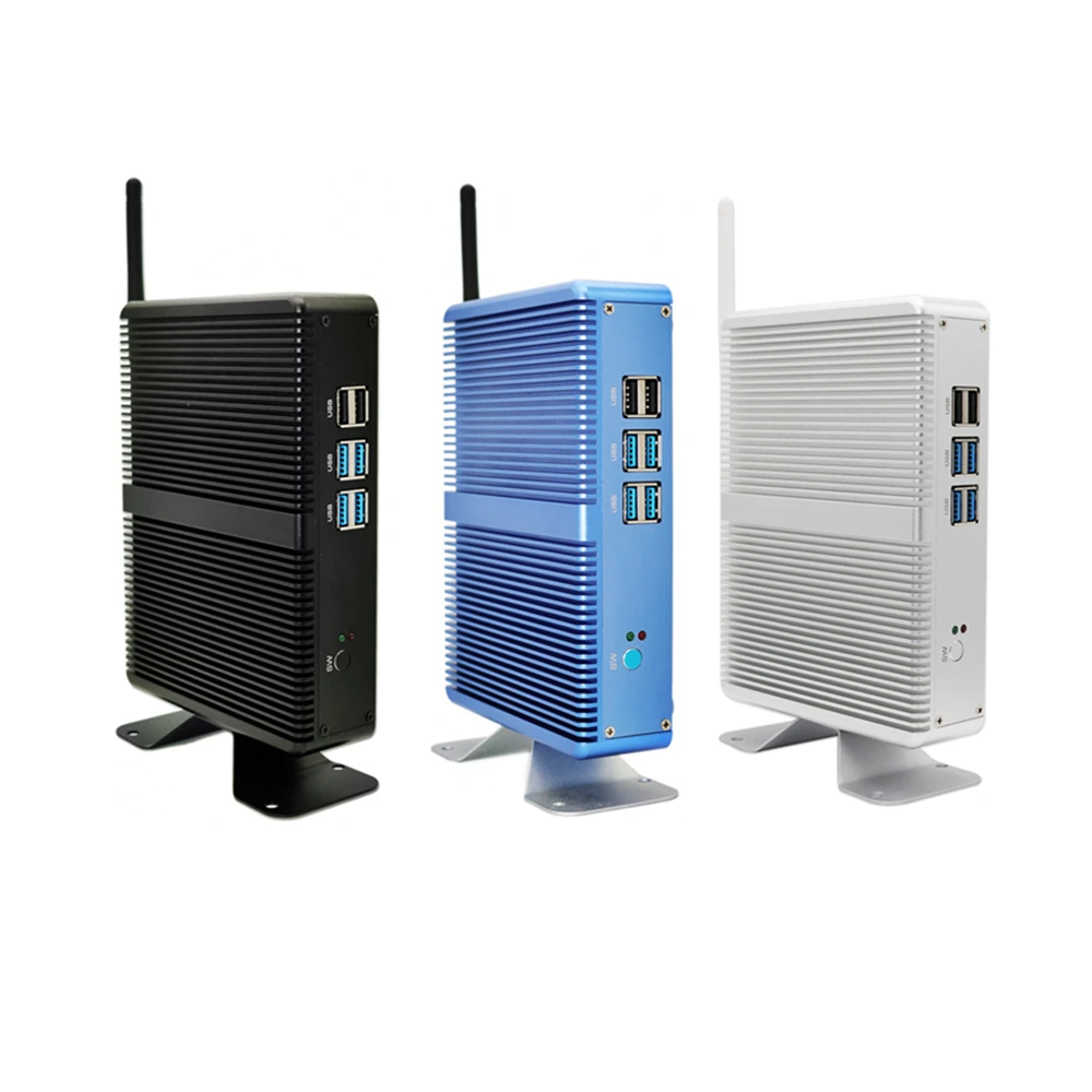 Eglobal Giá Rẻ Quạt Không Cánh Mini PC Windows 10 Pro Intel I5 7200U I3 7167U DDR4/DDR3 Barebone Máy Tính Components4K HTPC wiFi HDMI VGA