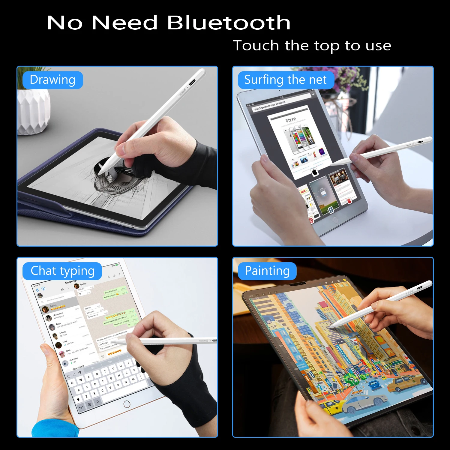 Lápiz óptico Universal para tableta, para Android, IOS, Apple Pencil 1, 2, para iPad, Xiaomi, Huawei