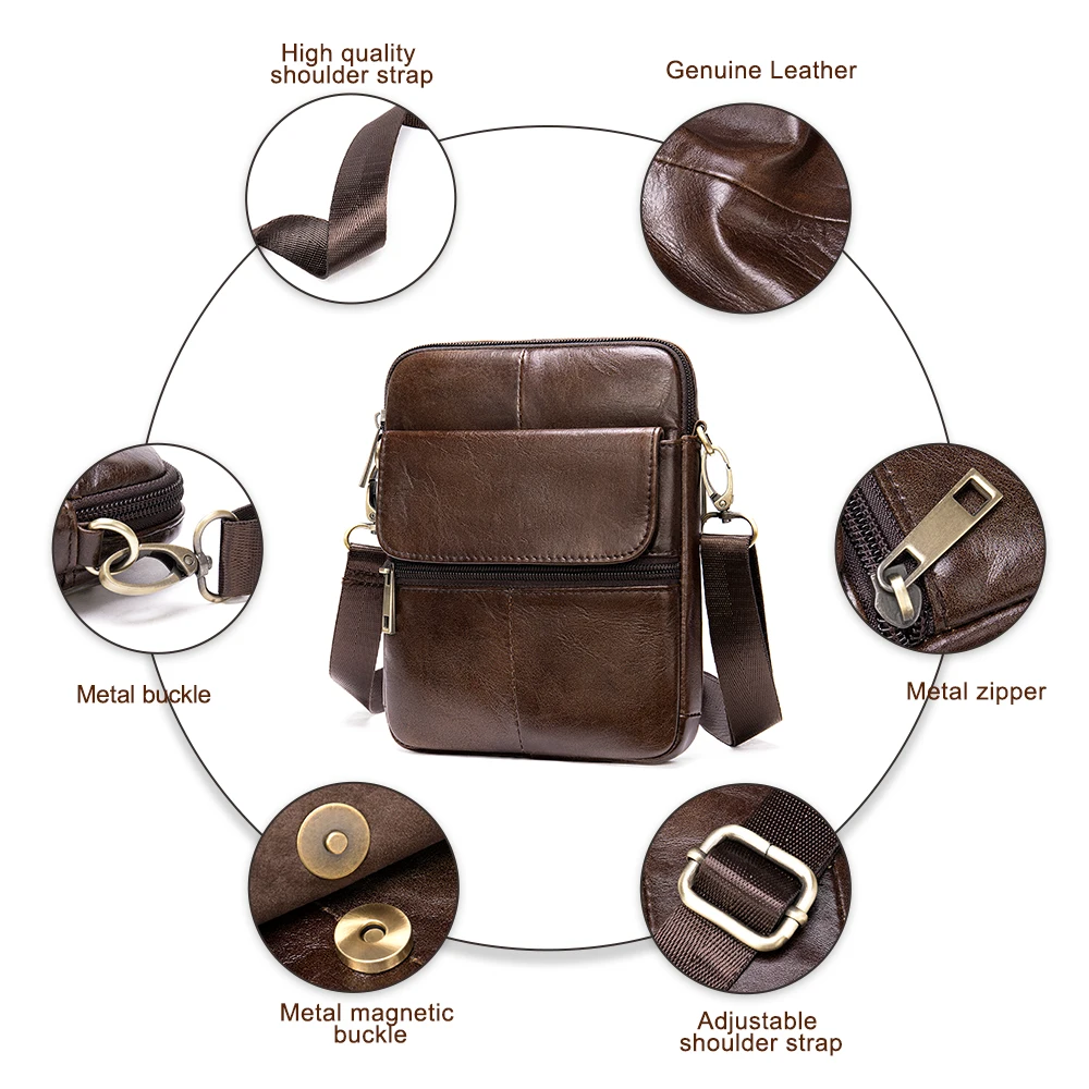 Luufan 2020 Neue Mode Aus Echtem Leder Schulter Tasche für mann Kleine Messenger Taschen Mini Reise Umhängetasche Männer Flap Bag Männlich