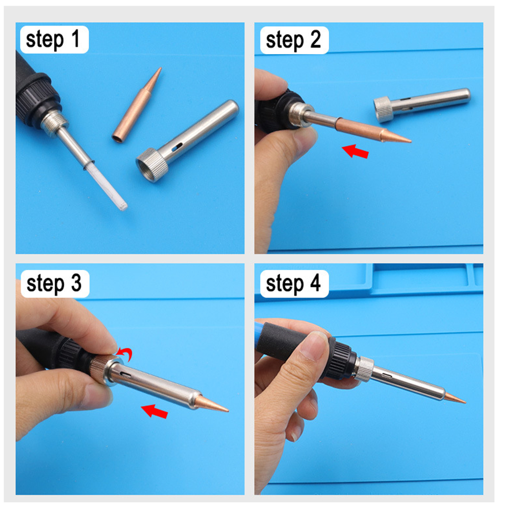 5 Cái Tôi + B + K + 2.4D + 3C Hàn Đồng Nguyên Chất 900M Hàn Đầu bộ Bên Trong Nóng Đồng Trần Điện Mỏ Hàn Đầu
