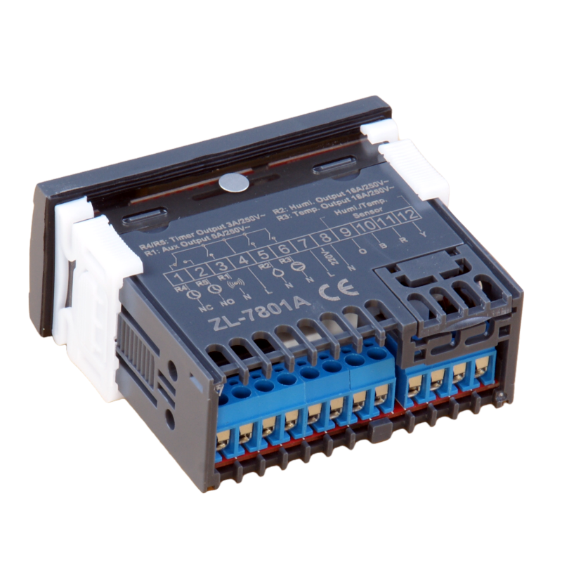 LILYTECH, ZL-7801A, 100-240Vac, dois saídas 16A Controlador de temperatura e umidade, termostato higrostato,