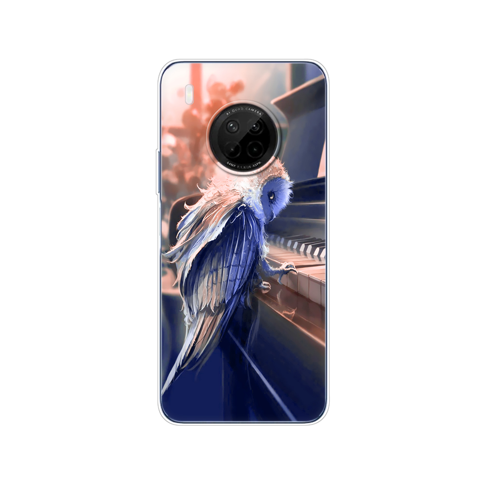 Untuk Huawei Y9A Casing Penutup Ponsel Belakang 6.63 Inci untuk Huawei Y9A 2020 FRL-L23 Silikon TPU Lembut Musim Dingin Natal Pohon Salju Tahun Baru