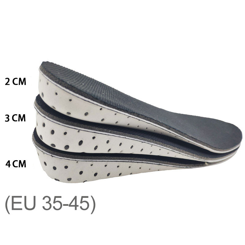 Plantilla para aumentar la altura, 1 par, insertos de elevación de talón de espuma viscoelástica duros y transpirables, almohadillas para zapatos, plantillas elevadoras para Unisex